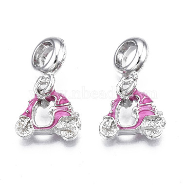 Orchid Vehicle Alloy+Enamel Dangle Charms
