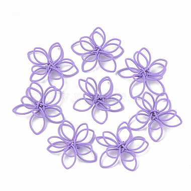MediumPurple Flower Iron Pendants