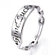 Non-Tarnish 304 Stainless Steel Word Good Luck Adjustable Ring for Women(RJEW-T027-13P)-1