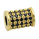 Brass Micro Pave Cubic Zirconia Beads(KK-T030-LA834-2X3)-1