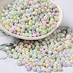 6/0 Glass Seed Beads, Opaque Colours Luster, Teardrop, Colorful, 4.5~5x4x3~3.5mm, Hole: 0.9mm, about 125pcs/10g(X1-SEED-M012-01A-01)