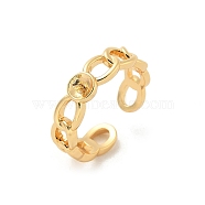 Brass Open Cuff Ring Settings, for Half-drilled Beads, Golden, 5mm, Adjustable, Pin: 1mm(KK-G518-02G-03)