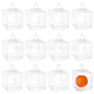 Transparent Plastic Gift Boxes, Square, Clear, 10x10x10cm(CON-WH0086-046)