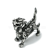 Retro 304 Stainless Steel Figurines, for Home Office Desktop Decoration, Antique Silver, Dragon, 17x47x29mm(STAS-G331-10A-AS)