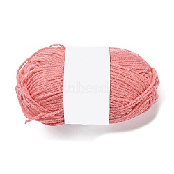 Milk Cotton Knitting Acrylic Fiber Yarn, 4-Ply Crochet Yarn, Punch Needle Yarn, Light Coral, 2mm(YCOR-NH0001-01D)