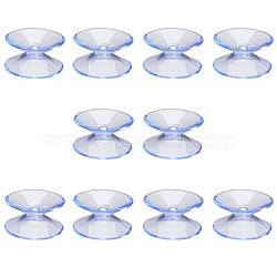 Plastic Double-Sided Suction Cups, Sucker for Glass Window, Smooth Tile Wall, Cornflower Blue, 20.5x10mm(KY-WH0046-16A)