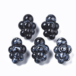 Acrylic Beads, Imitation Gemstone Style, Black, 33x23x17mm, Hole: 2mm, about 1pcs/10g(OACR-N130-020A-A01)