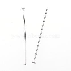 Tarnish Resistant 304 Stainless Steel Flat Head Pins, Stainless Steel Color, 30x0.7mm, Head: 1.5mm(STAS-D448-A-011P)