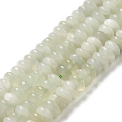 Natural New Jade Beads Strands, Saucer Beads, Rondelle, 6.5x3mm, Hole: 1mm, about 118~119pcs/strand, 15.35''(39cm)(G-Z030-A10-01)