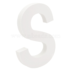 Wooden Letter Ornaments, for DIY Craft, Home Decor, Letter.S, S: 154x115x15mm(WOOD-GF0001-15-19)