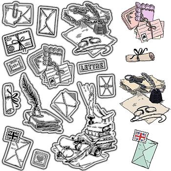 Custom PVC Plastic Clear Stamps, for DIY Scrapbooking, Photo Album Decorative, Cards Making, Stamp Sheets, Film Frame, Envelope, 160x110x3mm