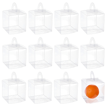 Transparent Plastic Gift Boxes, Square, Clear, 10x10x10cm