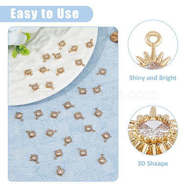 30Pcs Brass Micro Pave Cubic Zirconia Charms(KK-FH0007-32)-3