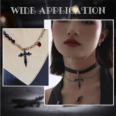 30Pcs Gothic Style Alloy Pendents(FIND-SC0004-02)-5