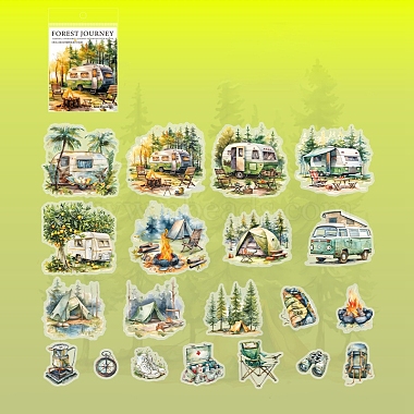 Green Yellow PET Stickers