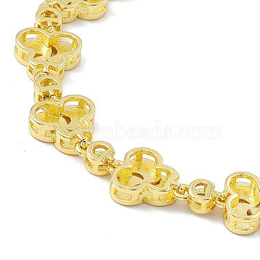 Colorful Enamel Windwill & Cubic Zirconia Link Chain Bracelet(BJEW-P288-12G)-3