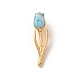 Brass with Enamel Pendants(KK-CBA2F11-07G-03)-1