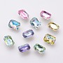 Mixed Color Rectangle Glass Rhinestone Cabochons(X-GLAA-D001-08)