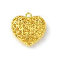 Alloy Pendants, Lead Free and Cadmium Free, Heart, Golden, 35mm long, 34.5mm wide, 11mm thick, hole: 3.5mm(EA11859Y-G)