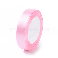 Breast Cancer Pink Awareness Ribbon Making Materials Single Face Satin Ribbon, Polyester Ribbon, Light Pink, about 3/4 inch(20mm) wide, 25 yards/roll(22.86m/roll), 250yards/group(228.6m/group), 10rolls/group(RC20mmY004)
