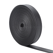 4M Flat Imitation Leather Cord, for Bag Strap Making, Black, 18x1.8mm, about 4.37 Yards(4m)/Roll(LC-WH0011-03A-01)