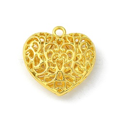 Alloy Pendants, Lead Free and Cadmium Free, Heart, Golden, 35mm long, 34.5mm wide, 11mm thick, hole: 3.5mm(EA11859Y-G)