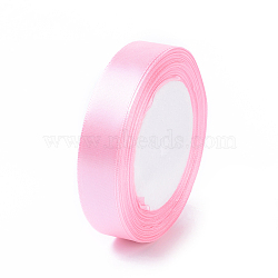 Breast Cancer Pink Awareness Ribbon Making Materials Single Face Satin Ribbon, Polyester Ribbon, Light Pink, about 3/4 inch(20mm) wide, 25 yards/roll(22.86m/roll), 250yards/group(228.6m/group), 10rolls/group(RC20mmY004)