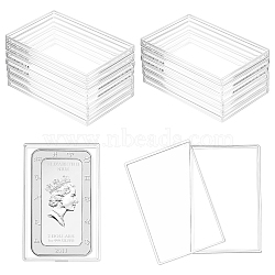 Rectangle Transparent Acrylic Silver Bar Gold Bar Storage Cases, Air-Tite Capsule Storage Holders, Clear, 5.6x8.6x0.65cm, Inner Diameter: 5.3x8.35cm(CON-WH0086-104C)