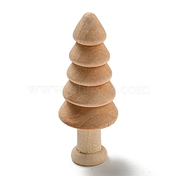 Schima Superba Wooden Mushroom Children Toys, Unfinished Wooden Tree Figures for Arts Painted Easter Decoration, BurlyWood, 6.4x2.45cm(WOOD-Q050-01H)