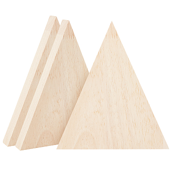 Wood Display Decoration, Wooden Tray Plates, Triangle, 180x150x19mm
