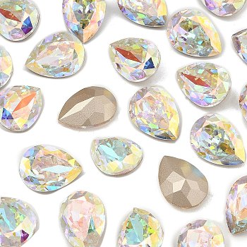 Preciosa&reg MAXIMA Crystal Fancy Stones, Czech Crystal, 435 16 301 Baroque Pear, Dura Foiling, 00030 200 Crystal AB, 18x13mm