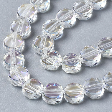 Electroplate Transparent Glass Beads Strands(X-EGLA-Q125-001A)-3