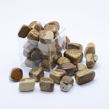 14mm Nuggets Picture Jasper Beads