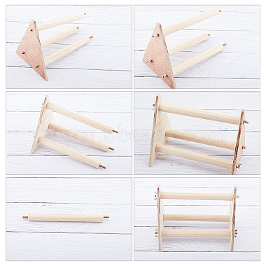 cadre debout de perroquet en bois(DIY-WH0190-39)-5