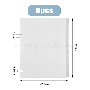PP Refillable 3-Hole Binder Inner Page Dividers(FIND-WH0152-319)-2
