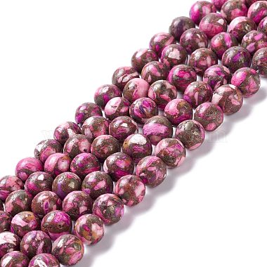 Purple Round Natural Turquoise Beads