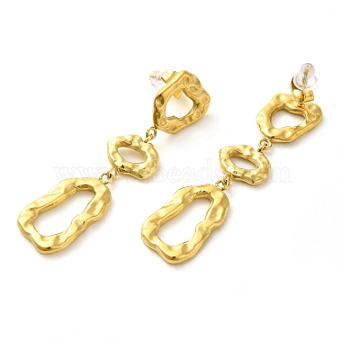 304 boucles d'oreilles pendantes en acier inoxydable(EJEW-D104-01B-G)-2