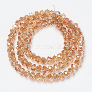 Chapelets de perles en verre galvanoplastique(EGLA-A034-T6mm-J14)-2