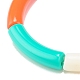 Acrylic Curved Tube Beaded Stretch Bracelet(BJEW-JB07980-03)-5
