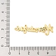 Brass Clear Cubic Zirconia Word Honduras Connector Charms(KK-K293-40G-01)-3