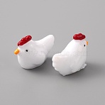 Farm Theme Opaque Resin Cabochons, Hen, White, 24x14x18mm(FIND-WH0045-97)