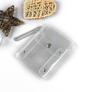 PVC Transparent Pendants Storage Bag for Women & Girls, Glitter Powder, Rectangle, Clear, 100x85mm(PW-WG4BDBD-01)