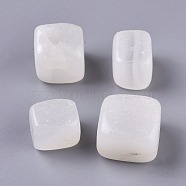 Natural White Jade Beads, Cube, No Hole/Undrilled, 13~27x13~27x13~27mm, about 100g/bag(G-E546-11)