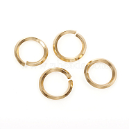 304 Stainless Steel Jump Ring, Open Jump Rings, Golden, 12 Gauge, 15x2mm, Inner Diameter: 11mm(STAS-G224-22G-05)