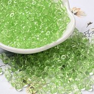 Transparent Acrylic Beads, Top Drilled, Round, Lawn Green, 5.5x5x4mm, Hole: 1.2mm, about 833pcs/50g(X-MACR-K359-02K)