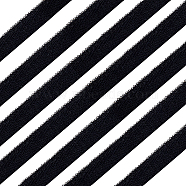 AHADERMAKER 10Yards Cotton Ribbon, Single Edge with Iron Bead, Black, 1/2 inch(11.5mm), about 9m(OCOR-GA0001-31)