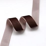 1/4 inch Single Face Velvet Ribbon, Coconut Brown, 1/4 inch(6.5mm), about 200yards/roll(182.88m/roll)(OCOR-R019-6.5mm-208)