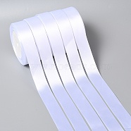 Single Face Satin Ribbon, Polyester Ribbon, White, 1 inch(25mm) wide, 25yards/roll(22.86m/roll), 5rolls/group, 125yards/group(114.3m/group)(RC25mmY001)