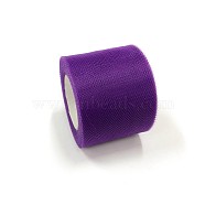Deco Mesh Ribbons, Tulle Fabric, Tulle Roll Spool Fabric For Skirt Making, Blue Violet, 2 inch(5cm), about 25yards/roll(22.86m/roll)(OCOR-P010-C-C27)
