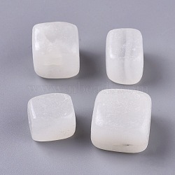 Natural White Jade Beads, Cube, No Hole/Undrilled, 13~27x13~27x13~27mm, about 100g/bag(G-E546-11)
